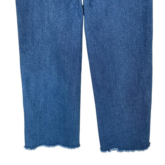 BCBGeneration High Rise Wide Leg Jeans Distressed Frayed Hem Women's 3 26 - Picture 6 of 11